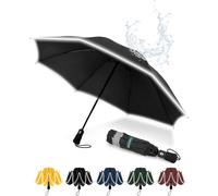 Ombrello Pieghevole Pioggia Da Viaggio Con Strisce Riflettenti - Ombrelli Invers