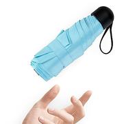 Ombrello Pieghevole Pioggia, Mini Piccolo Ombrello anti UV Tascabile da Viaggio da Sole Portatile Leggero Compatto, Ombrellino da Borsa Ombrelli per Adatto per Attività All'aperto Blu Umbrella