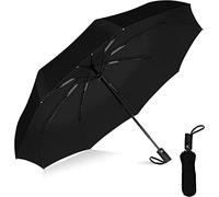 Ombrello Pieghevoli Antivento Automatico, [One Hand Open & Close], Tquens Compatto Antivento Ombrello con 41.5 Inch Wide Canopy Extra, Robusto Ombrello per esterno da viaggio