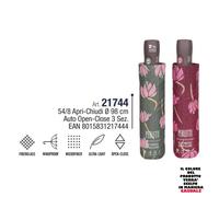 OMBRELLO PIOGGIA DONNA MINI PIEGHEVOLE AUTOMATICO FANTASIA LOTO ART.21744