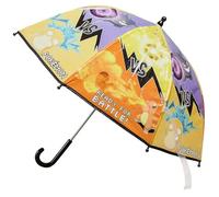 Ombrello Pokemon per bambini con licenza ufficiale Ready for Battle Design con Pikachu Charmander Psyduck e Gengar Character Rain Brolly per ragazzi e ragazze leggero manico morbido 8 pannelli
