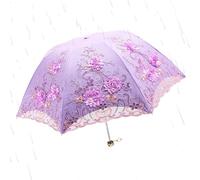 Ombrello portatile antivento, strumento antipioggia, doppio strato, ombrellone in pizzo con borsa portaoggetti, protezione dalla pioggia da viaggio, ombrello da esterno con struttura robusta, ombrelli