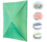 Ombrello rettangolare di ricambio, 3 x 2 m, 4 e 6 costole, per esterni, per giardino, patio, copertura smussata, colore verde, perfetto per la protezione solare