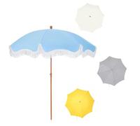 Ombrello Solare Con Nappa, Ombrellone Da Tavolo For Il Mercato All'aperto, 8 Stecche Robuste, Inclinazione Con Pulsante, Facile Sollevamento A Manovella(Striped)