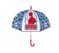 Ombrello SpiderMan Manuale, Cupola Trasparete Antivento Impermeabile per Bambini con Struttura in Fibra di Vetro, 3+ Anni, Idea Regalo, Multicolore