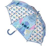 Ombrello STITCH - Ombrello Lungo Cupola Trasparente Antivento con Apertura di Sicurezza