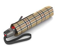 Ombrello tascabile Knirps T.200 Duomatic Animal - Automatico aperto/chiuso - A prova di tempesta - antivento - Animal-Look - Beige
