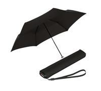 Ombrello tascabile Knirps Ultra US.050 Slim Manual - Ultra leggero e piatto - Resistente alle tempeste - Antivento - 21 cm - Nero