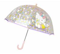 CYPBRANDS CyP Brands-Hello Kitty-Ombrello per bambini, Bolla, Trasparente, Ombrello Manuale, 48 cm, Multicolore, Prodotto Ufficiale, trasparente