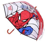 CERDÁ LIFE'S LITTLE MOMENTS - Paraguas Transparente Niño de Spiderman - Apertura Manual con Mecanismo Antiviento y Proteccion - Licencia Oficial Marvel, Rojo, único, 2400000654