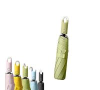 Ombrello Triplo Apribile E Retrattile con Fibbia, Ombrello Pieghevole con Apertura Automatica E Chiusura Automatica per Donna E Uomo, Ombrello da Viaggio Portatile (Green)