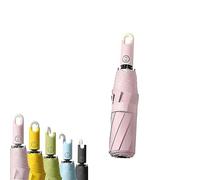 Ombrello Triplo Apribile E Retrattile con Fibbia, Ombrello Pieghevole con Apertura Automatica E Chiusura Automatica per Donna E Uomo, Ombrello da Viaggio Portatile (Pink)