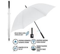 Ombrello Uomo Perletti Parasole Pioggia Lungo Golf Antivento Bianco