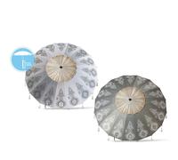 Atosa Ombrellone da spiaggia Mandala con gonna orientabile in metallo in alluminio Ø220 cm Oxford Protezione UPF 50+ Assortita in 2 possibilità con custodia, multicolore