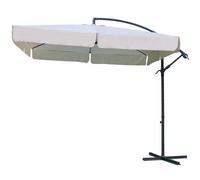 Ombrellone 2,5x2,5 mt da giardino beige con palo laterale Clelia