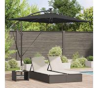 Ombrellone 294 x 200 x 270 cm Poliestere e Alluminio Nero