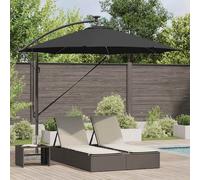 Ombrellone 294 x 294 x 248 cm Poliestere e Alluminio Nero