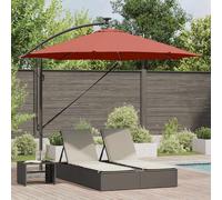 Ombrellone 294 x 294 x 248 cm Poliestere e Alluminio Terracotta