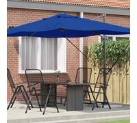 vidaXL Ombrello Grande Blu Azzurro a Braccio con Inclinazione Regolabile | Tessuto Resistente all'Acqua UV Design Moderno e Cool per Patio, Giardino, Balcone. Facile da Montare e Riporre, Ombra Ester