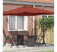 vidaXL Ombrellone 351 x 250 x 260 cm Poliestere e Alluminio Terracotta