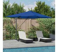 vidaXL Ombrellone 352 x 251 x 265 cm Poliestere e Alluminio Azzurro