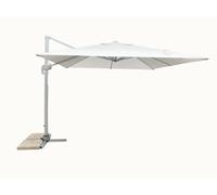 OMBRELLONE 3X3 ALLUMINIO BIANCO DA GIARDINO CON BRACCIO DECENTRATO