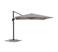 Ombrellone 3x4 Alluminio Ruotabile Braccio Decentrato Telo Tortora Palo Laterale