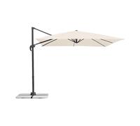 Ombrellone quadro parasole da giardino 3x4 mt decentrato a braccio colore ecru