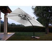 Ombrellone 3x4 mt con struttura in alluminio e pannello solare con luci led Lumus