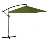 Ombrellone a Braccio Diamentro 3 Metri Verde in Metallo con Copertura in Poliest