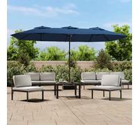 Ombrellone a Doppia Testa con LED Azzurro 449x265 cm