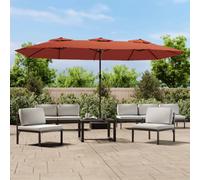 Ombrellone a Doppia Testa Terracotta 449x265 cm