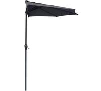 Ombrellone a Mezzaluna 270x133x230H cm Antracite da Parete Acciaio