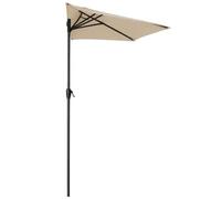 Ombrellone a Mezzaluna 270x133x230H cm Tortora da Parete Acciaio