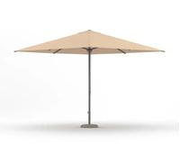 Ombrellone a Palo Centrale 3x3m in Alluminio Antracite con Telo Champagne