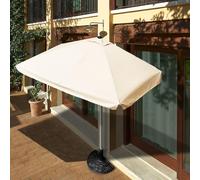 OMBRELLONE A PARETE IN ALLUMINIO con base "TARRAGONA" RETTANGOLARE PAPILLON