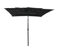 Ombrellone a Sbalzo 3 Livelli Palo Alluminio 2,5x2,5 m Nero