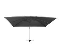 Ombrellone a Sbalzo con LED Palo Alluminio 400x300 cm Antracite