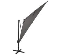 Ombrellone a Sbalzo con Palo e Luci a LED Antracite 300 cm