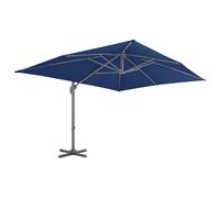 Ombrellone a Sbalzo con Palo in Alluminio 4x3 m Azzurro