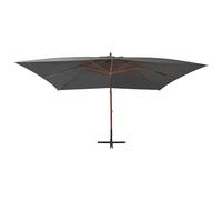 Ombrellone a Sbalzo con Palo in Legno 400x300 cm Antracite