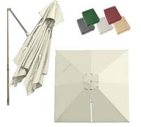 Ombrellone a sbalzo da 2,4 m di ricambio, in tessuto, 8 stecche, per piscina, cortile e giardino, in tessuto ombreggiante