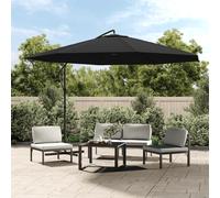 vidaXL Ombrellone a Sbalzo Palo in Alluminio 350 cm Nero