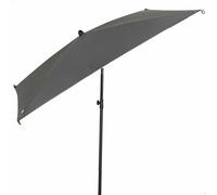 AKTIVE 61151 Ombrellone da terrazza quadrato, 175 x 175 cm, grigio, manico in acciaio inclinabile, tessuto poliestere con protezione UV30, 4 aste resistenti, facile da montare e conservare, ombrellone