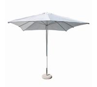 OMBRELLONE ALLUMINIO PALO CENTRALE TELO PARASOLE BIANCO 3X3 ANTIVENTO MOD. BRIAN