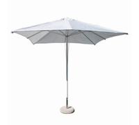 OMBRELLONE ALLUMINIO PALO CENTRALE TELO PARASOLE BIANCO 3X3 ANTIVENTO MOD. BRIAN