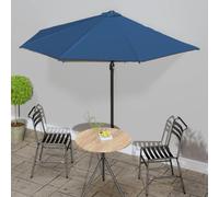 Ombrellone Balcone Palo in Alluminio Blu 300x155x223cm a Metà