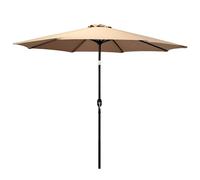 OMBRELLONE CENTRALE GIARDINO Ø 3 MT BAIA ACCIAIO GAZEBO PISCINA TERRAZZO TORTORA