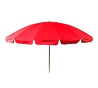 Ombrellone cm 240 antivento da spiaggia Grande con snodo per piscina giardino terrazzo balcone RESISTENTE CON 16 STECCHE (ROSSO)