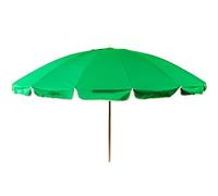 Ombrellone cm 240 antivento da spiaggia Grande con snodo per piscina giardino terrazzo balcone RESISTENTE CON 16 STECCHE (VERDE)